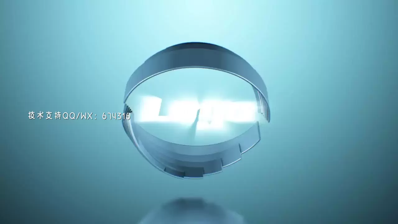 一个很棒的3D CirclesLOGO标志AE模板