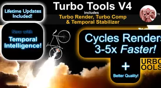加快渲染速度Blender插件 Turbo Tools V4.0.9