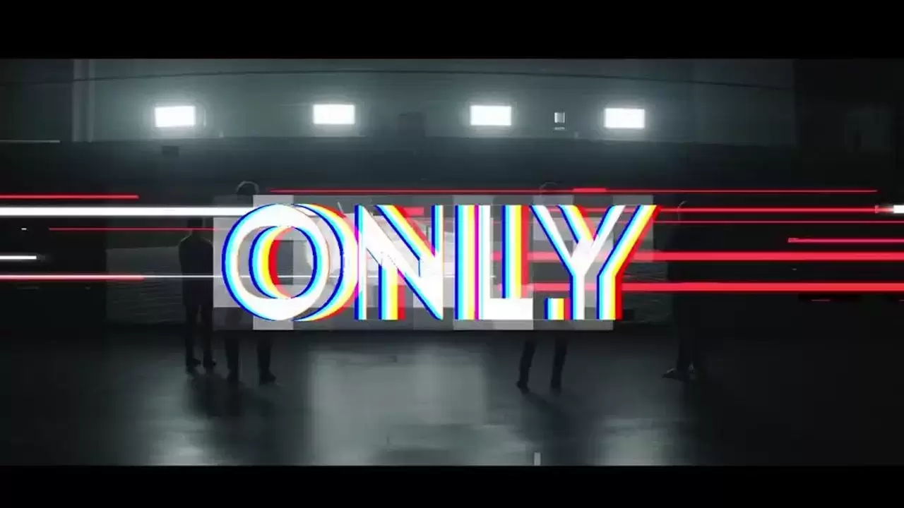 Glitch现代故障LOGO标志AE模板视频下载-附配乐