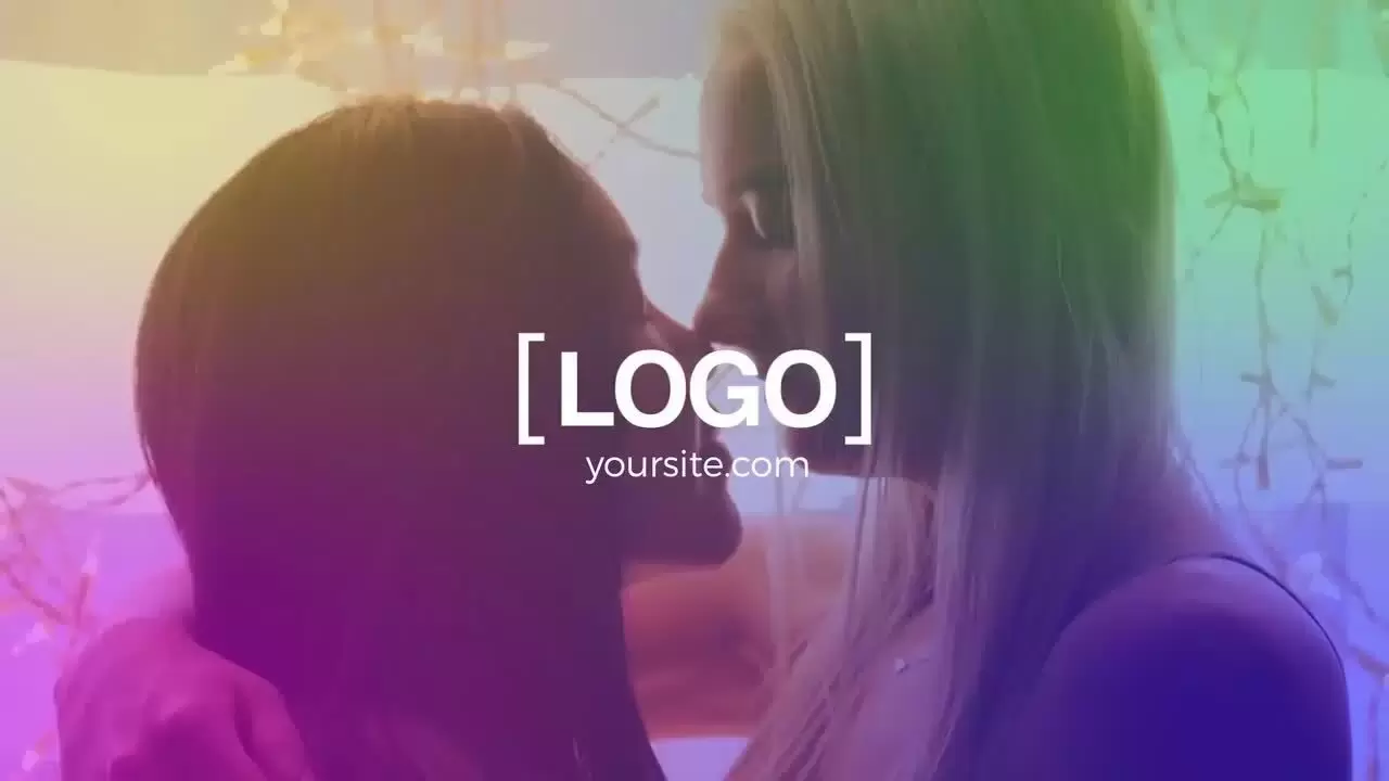 LGBT照片LOGO标志开场动画AE模板视频下载-附配乐