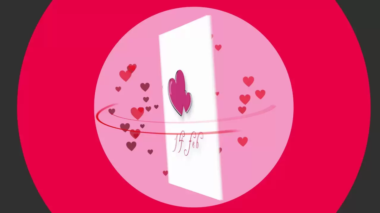 情人节清洁LOGO标志AE模板视频下载-含配乐