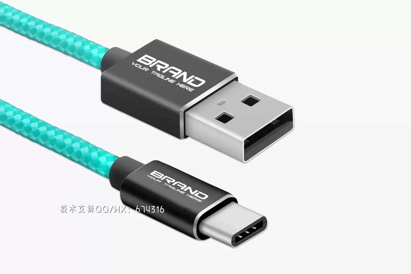 缩略图电缆 USB 样机 (JPG,PDF,PSD)免费下载
