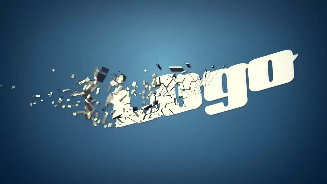 碎片汇聚组合LOGO标志展示AE模板视频下载-附音乐