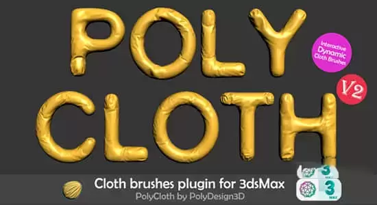 PolyCloth v2.06 真实物理布料动画模拟3DS MAX插件