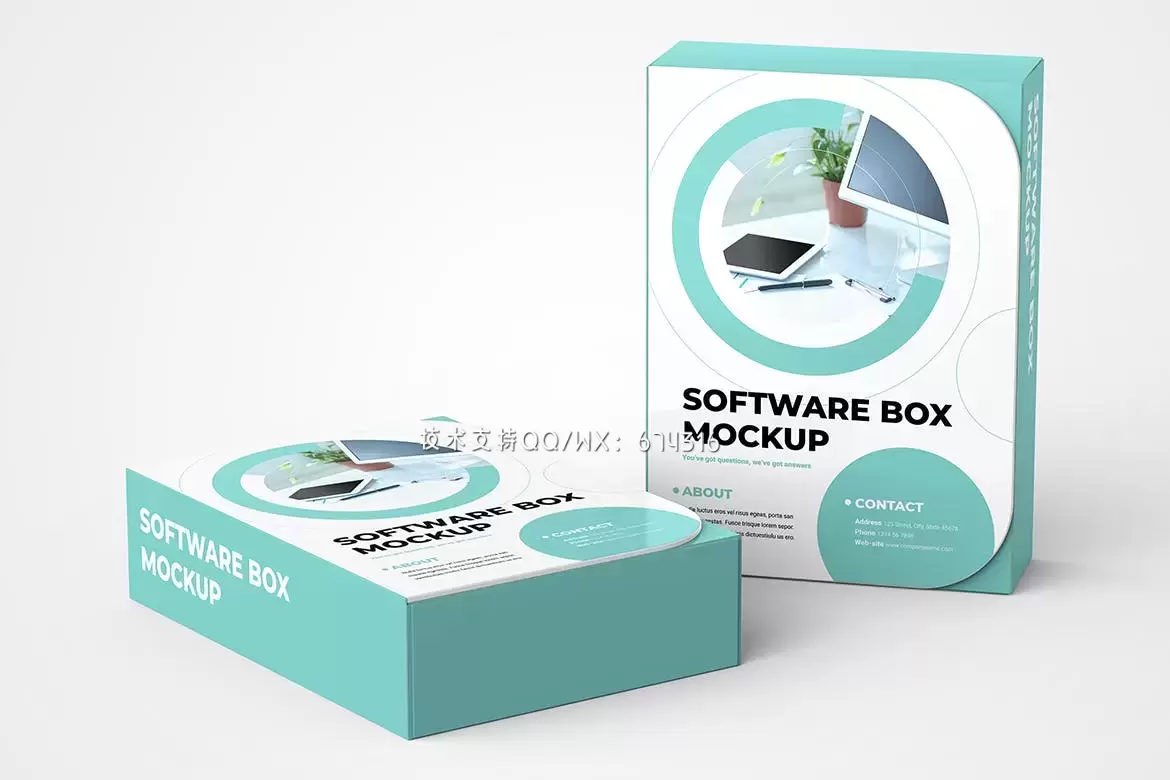 数码软件盒产品模型(PSD)免费下载