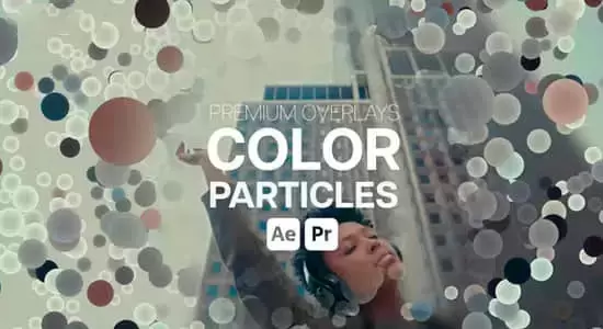 AE/PR模板-高级彩色粒子叠加特效动画 Premium Overlays Color Particles