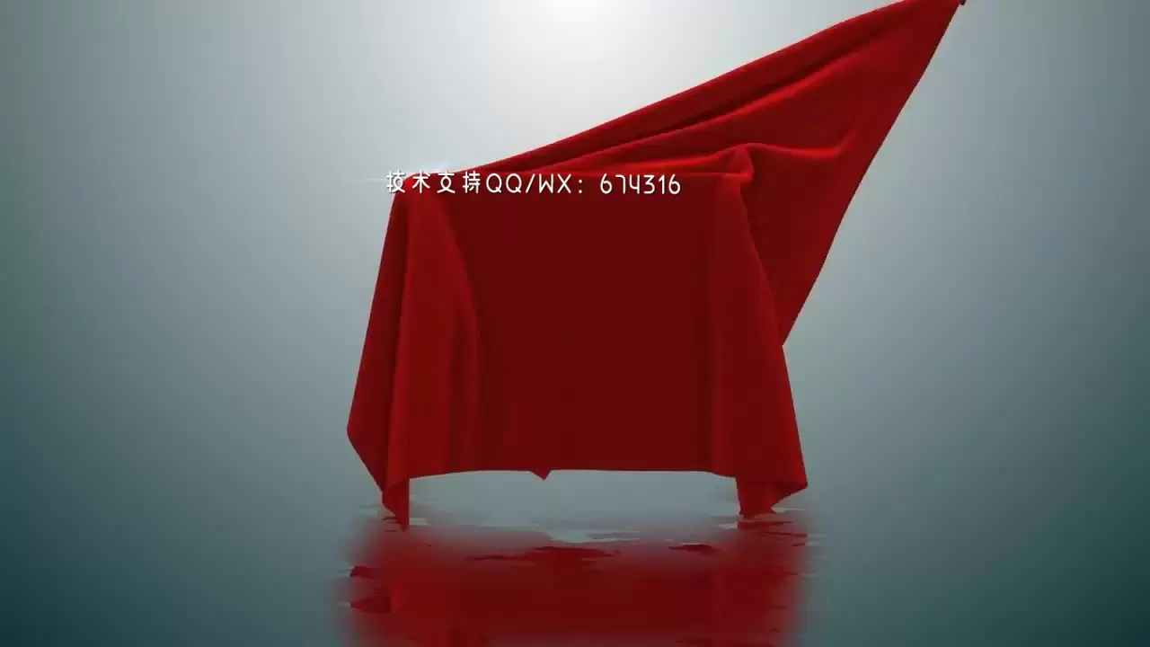 布料LOGO标志揭露动画AE工程-附音频