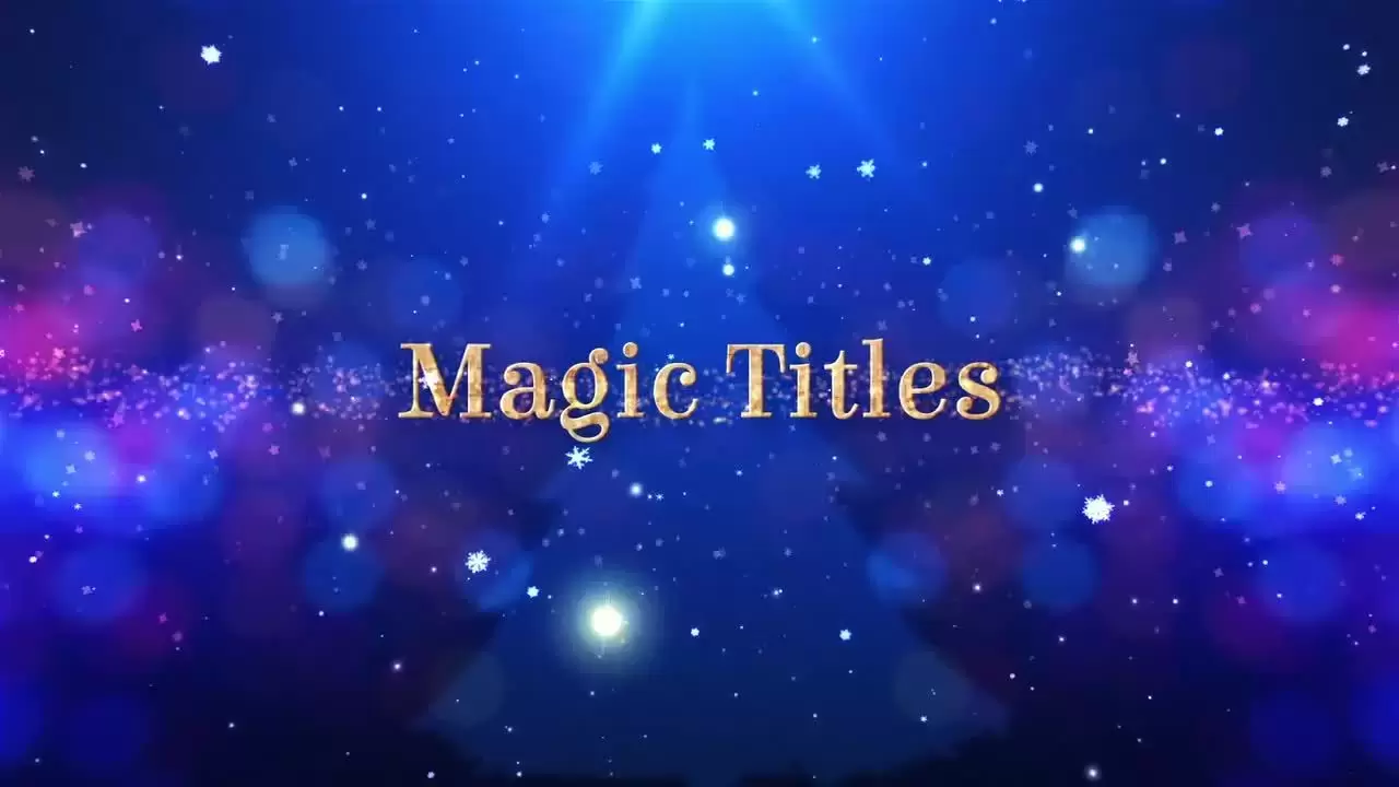 魔术标题漂亮设计动画AE工程-附音频
