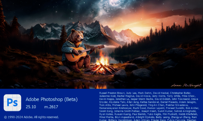Adobe太猛了！吉他熊PS2024 25.10史诗级更新来啦！一键直装版！