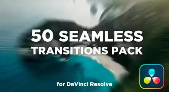 缩略图达芬奇模板-50种缩放冲击移动旋转滚动摇晃无缝视频转场预设 Seamless Transitions Pack