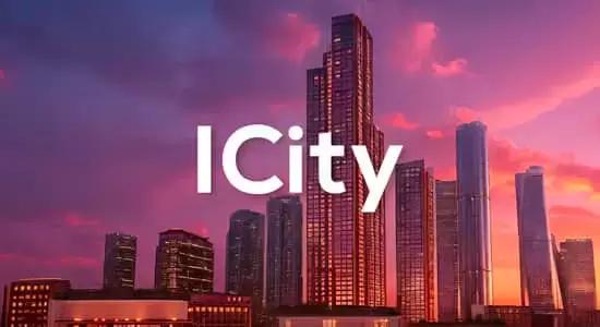 Blender插件-一键生成三维城市建筑道路程序化资产预设 ICity V1.0.3
