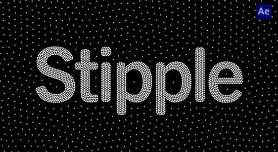 抽象艺术图像点画粒子元素汇聚动画AE插件 Stipple V1.0.1 Win