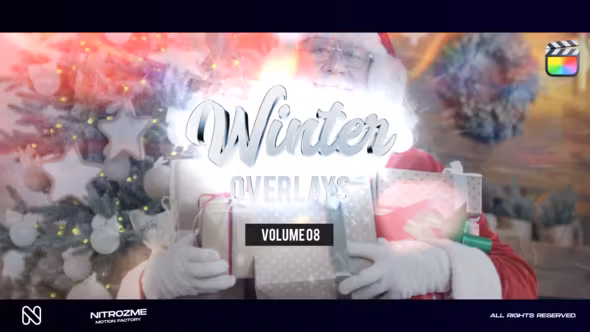 冬季圣诞节元素包装XFCPX模板Winter Overlays Vol. 08插图