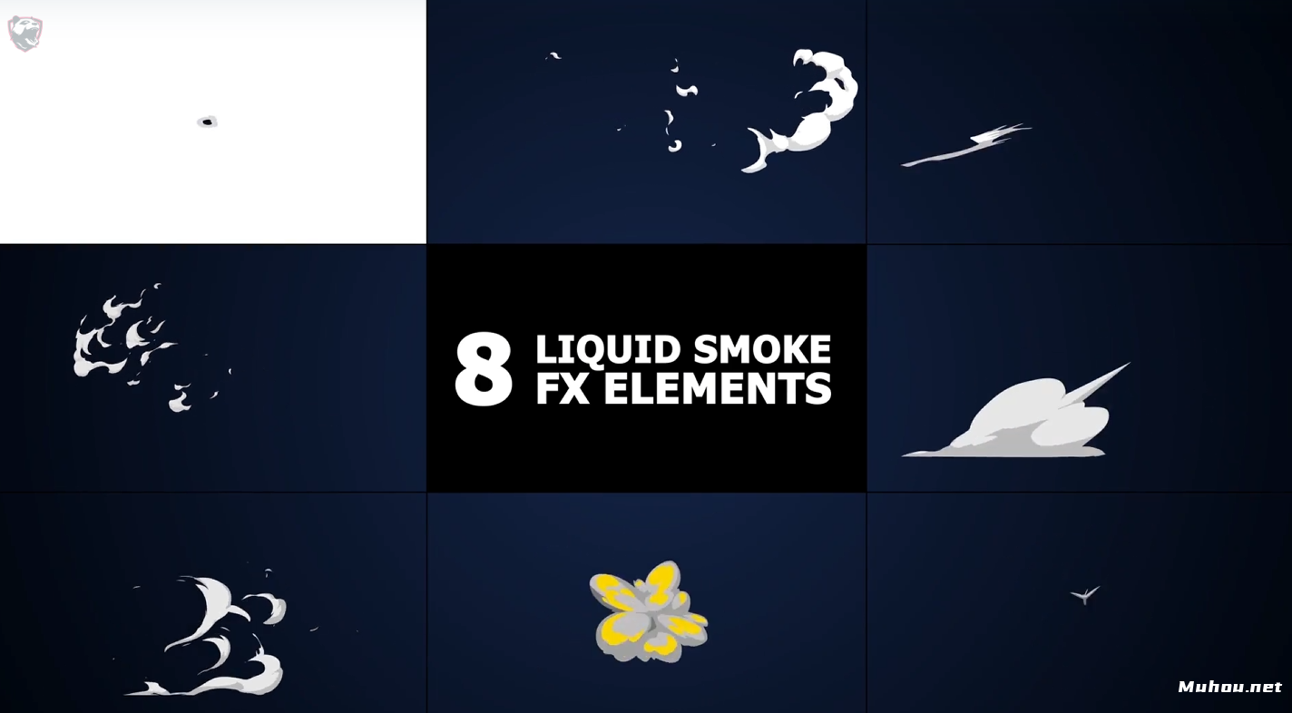 8套烟液动画元素PR模板Liquid Smoke Elements