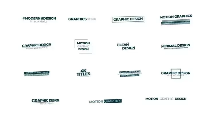 15干净优雅的文本动画AE模板