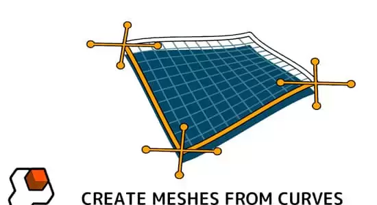 根据线条自动生成面片Blender插件 Curves To Mesh V2.8