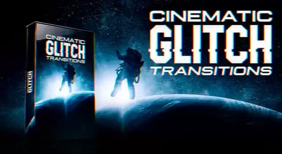 动感故障信号干扰干扰色彩分离视觉特效转场过渡动画PR模板 Cinematic Glitch Transitions & FX Pack