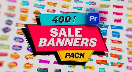 PR模板-400个商品促销打折文字标签动画 Animated Sale Banners Pack