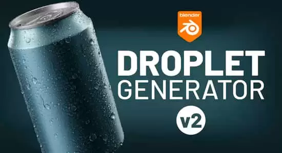 Blender插件-真实水珠液滴模拟生成器 Droplet Generator 2.1.1