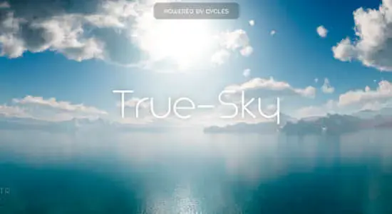 Blender插件-模拟三维空间真实天空 True-Sky V2.2.2