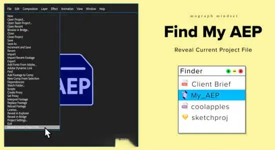 AE插件-快速查找工程存放位置 Find My AEP V2.6 Win/Mac