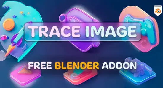 Blender插件-将平面图片转成三维图形 Image Trace Generator v1.0.0