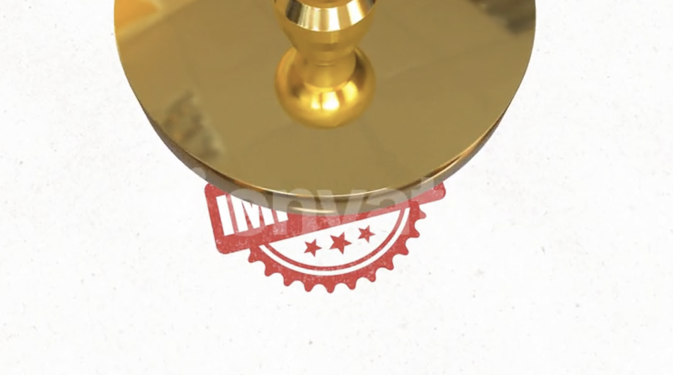 进口金色橡皮图章视频素材Imported Golden Rubber Stamp Seal