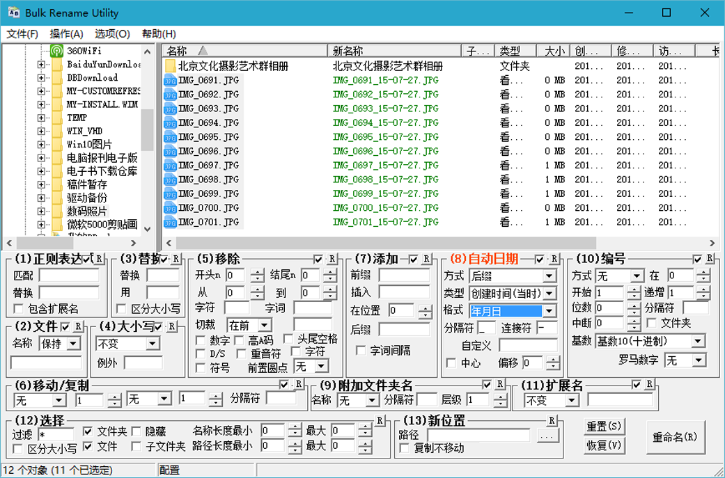 轻松批量改名，高效管理文件——批量文件重命名工具 Bulk Rename Utility 64位 汉化版