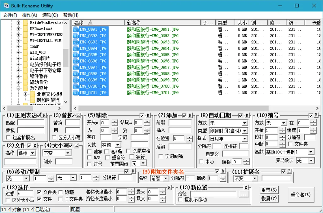 轻松批量改名，高效管理文件——批量文件重命名工具 Bulk Rename Utility 64位 汉化版