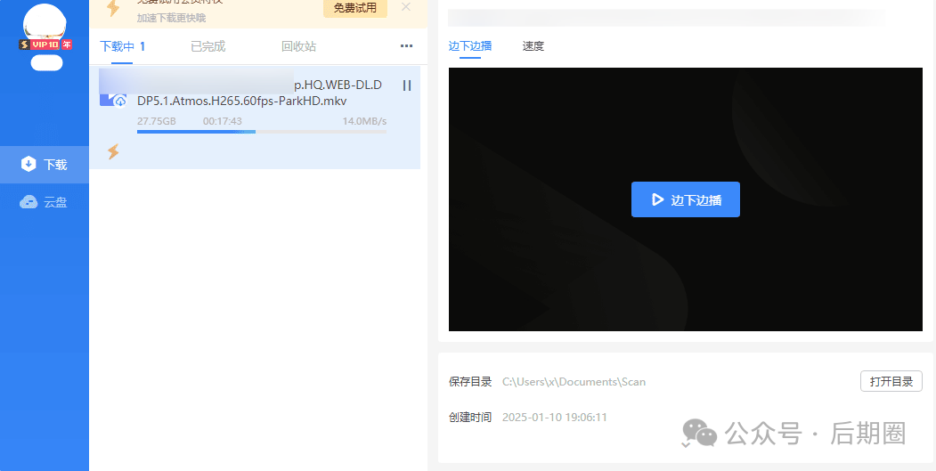 杂交版某雷下载，已解锁 1000MB/s