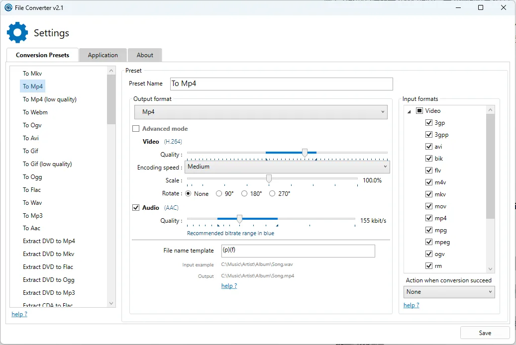 神器 支持近百种格式的一键转换的免费软件File Converter