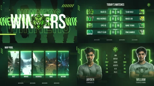 Esport专业电竞赛事AE动态包装模板 AE模板