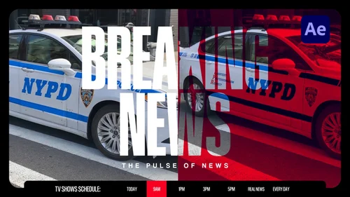 全球突发事件报道 — 动态新闻播报AE模板