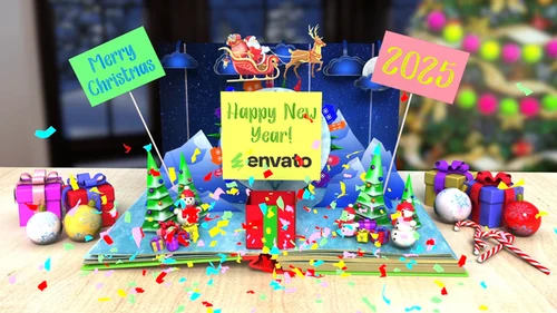 圣诞森林奇境 | 梦幻3D节日庆典动画AE模板