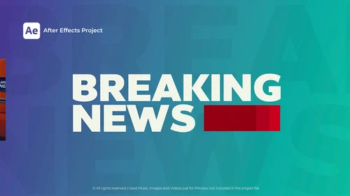 AE模板介绍：动态新闻广播资讯包装套件