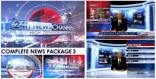 Broadcast Design - 全功能新闻AE包装 3 | Complete News Package 3