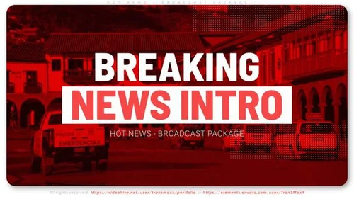 AE模板介绍：热点新闻广播包 (Hot News - Broadcast Package)