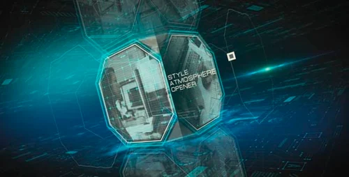 AE模板：未来数据空间 - 现代企业科技感动态开场