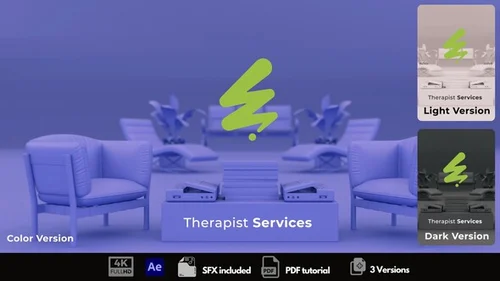 心理健康诊所3D宣传片AE模板 | 4K专业版