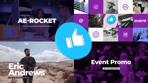 动态电影感活动宣传片AE模板 | 优雅商业时尚风