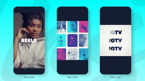 高级动感竖版视频模板 | AE动态开场模板