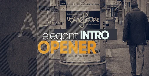 商务复古历史风片头模板 | AE现代开场模板