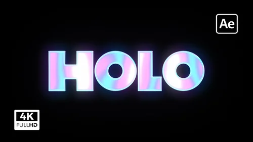 Holo标志片头动画AE模板