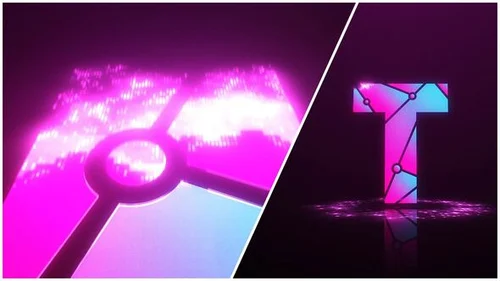 AE模板：二进制科技风暴 - 像素炫光IT企业开场片头