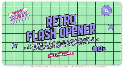 Retro Flash Opener - 复古时尚宣传AE片头模板
