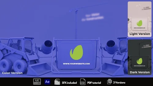 3D建筑施工动画AE模板