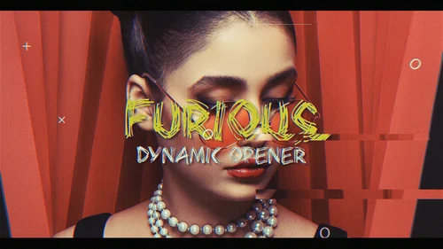 时尚动态故障开场幻灯片 After Effects 模板