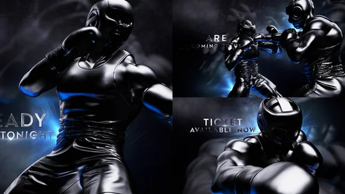 终极拳击赛事包装 AE模板 - Boxing Night Grunge