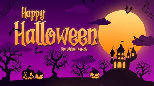 怪诞庆典：暗黑猫咪万圣派对 AE 模板