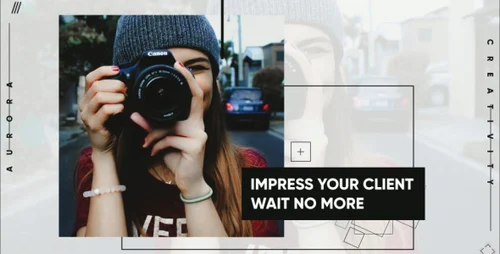 极简现代幻灯片开场AE模板 (Aurora Opener)